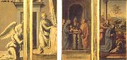 BARTOLOMEO, Fra The Annunciation (front), Circumcision and Nativity (back) Sweden oil painting artist